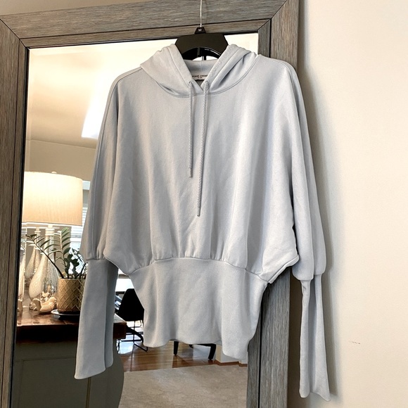 Opening Ceremony, S, cotton satin hoodie, cinch waist / sleeve, beautiful!! - Picture 1 of 6